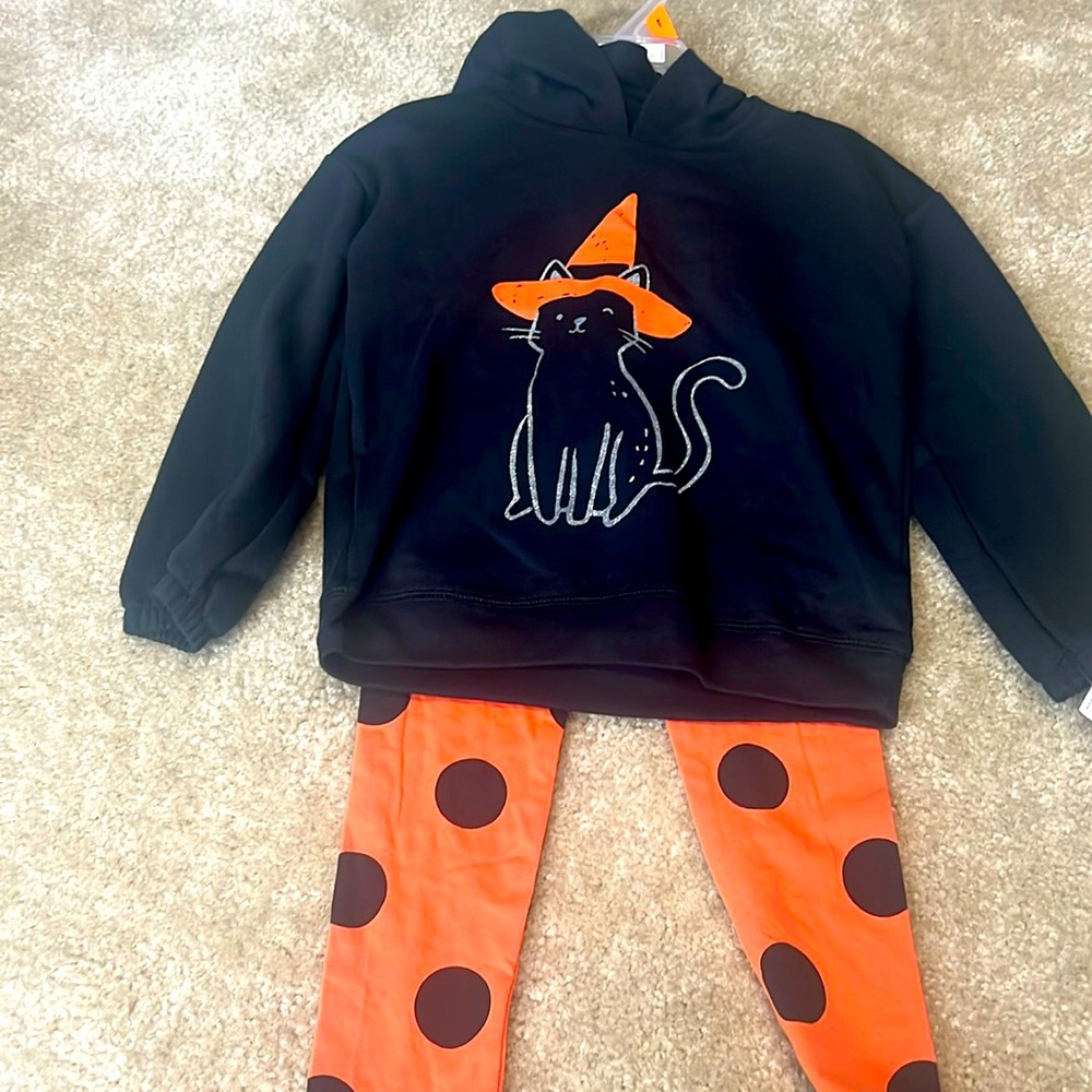 NWT Girls Halloween 2pc Set